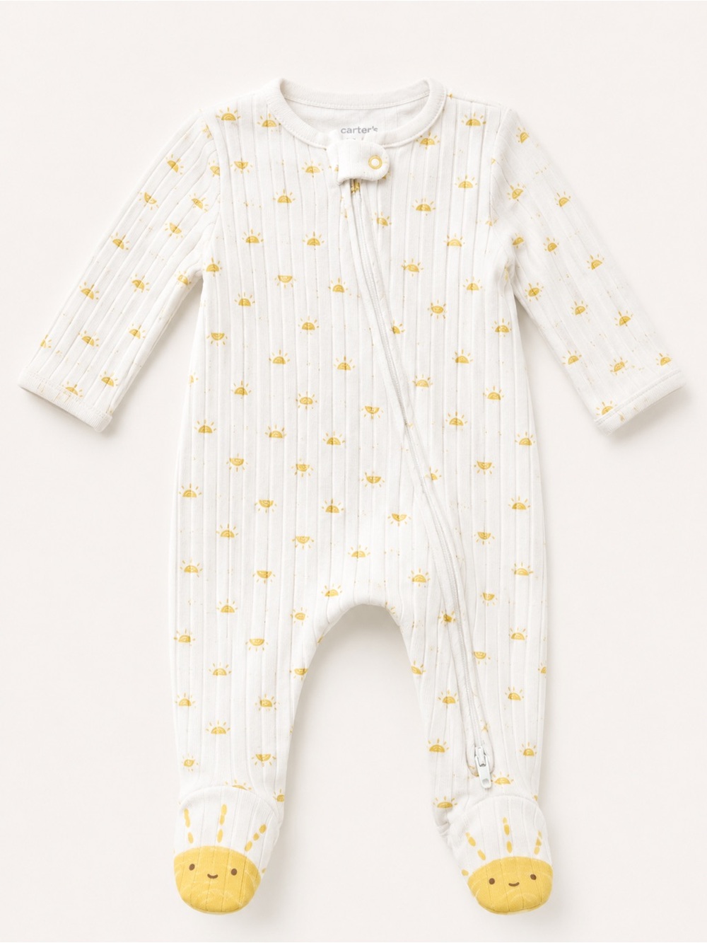 Carter’s - Double Zipper Sleeper W/ Sunshine Print (Cotton & Poly) - 3M